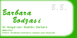 barbara bodzasi business card
